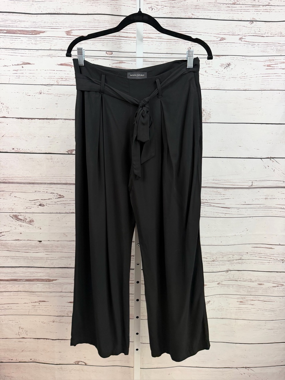 Banana Republic Black Wide-Leg Tie-Waist Pants Size 2